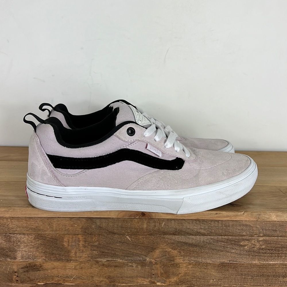 Vans Pink White Kyle Walker Suede Velvet Logo Athletic Shoes Us Mens Size 8